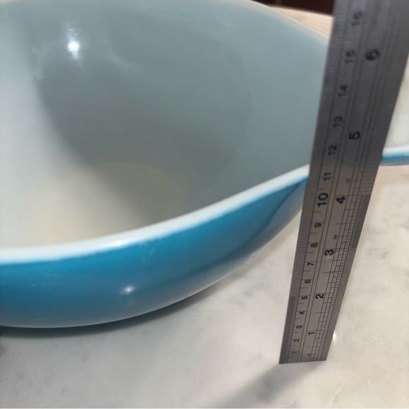Vintage Pyrex Opalware Cinderella bowl 444 in Horizon Blue - Picture 9 of 10